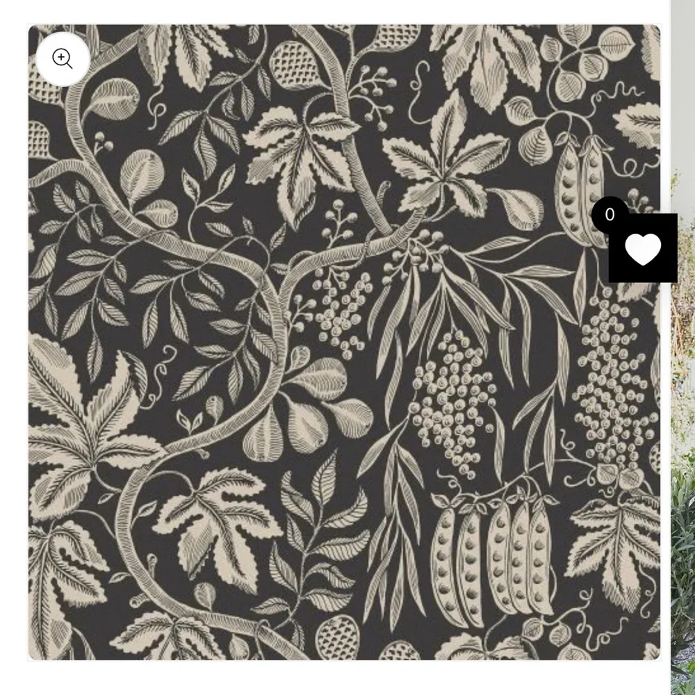 Sandberg Wallpaper - NWT Fig Garden, Charcoal (S10257) - 1 Roll (11 yds)